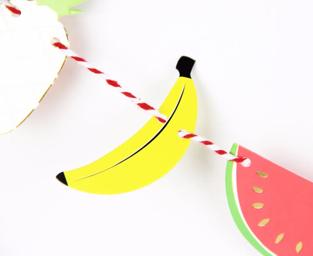 Тропические фрукты гирлянда баннер летнее украшение для вечеринки детский душ