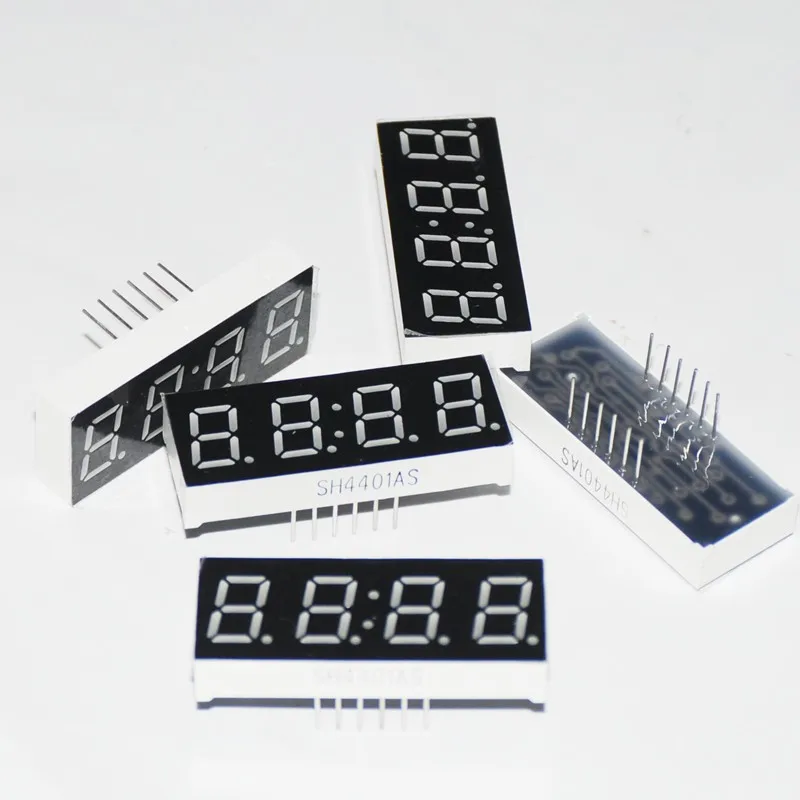 5 шт. LED 7 сегментный дисплей 0,4 дюймов семь 7 сегментов часы дисплей 4 цифры 0," Красный 7-сегментный светодиодный дисплей общий катод