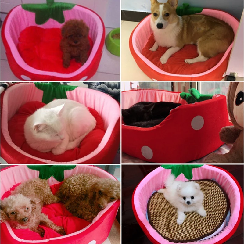 Собака Животное Мода Новинка Клубника кровать диван Дом все сезоны теплые