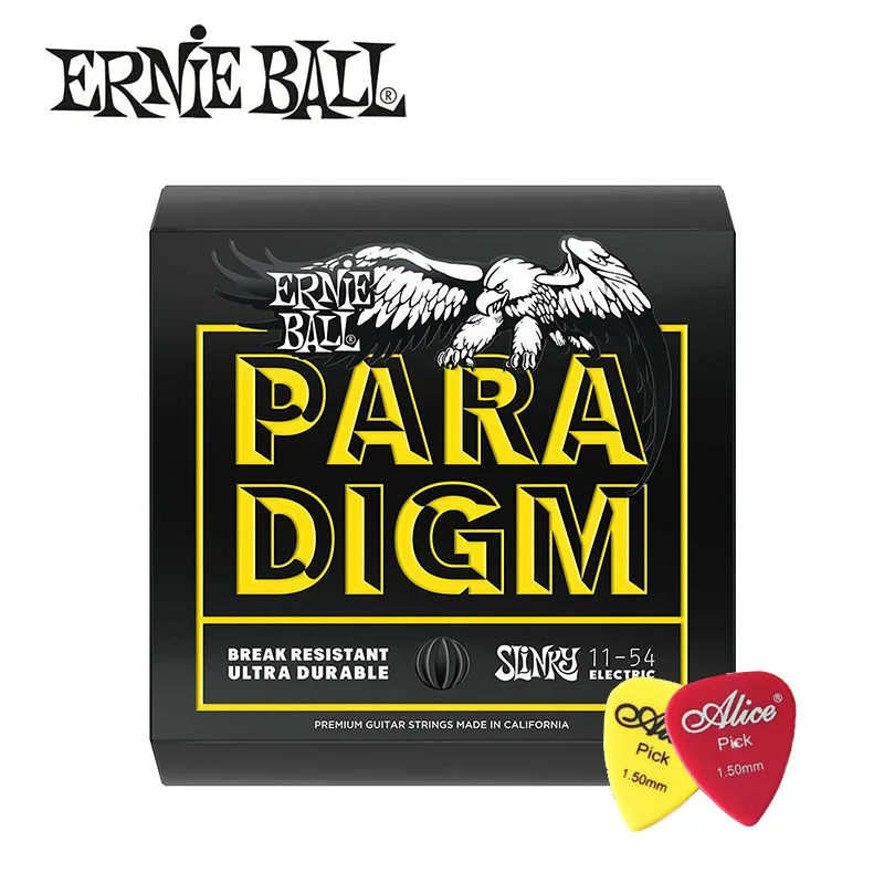 Новинка! Ernie Ball, парадигма, электрогитара, струны,,, 2026, 2027, обычная, обтягивающая, Прямая Настройка, электрогитара, струны, набор ран - Цвет: 2027(11-54)