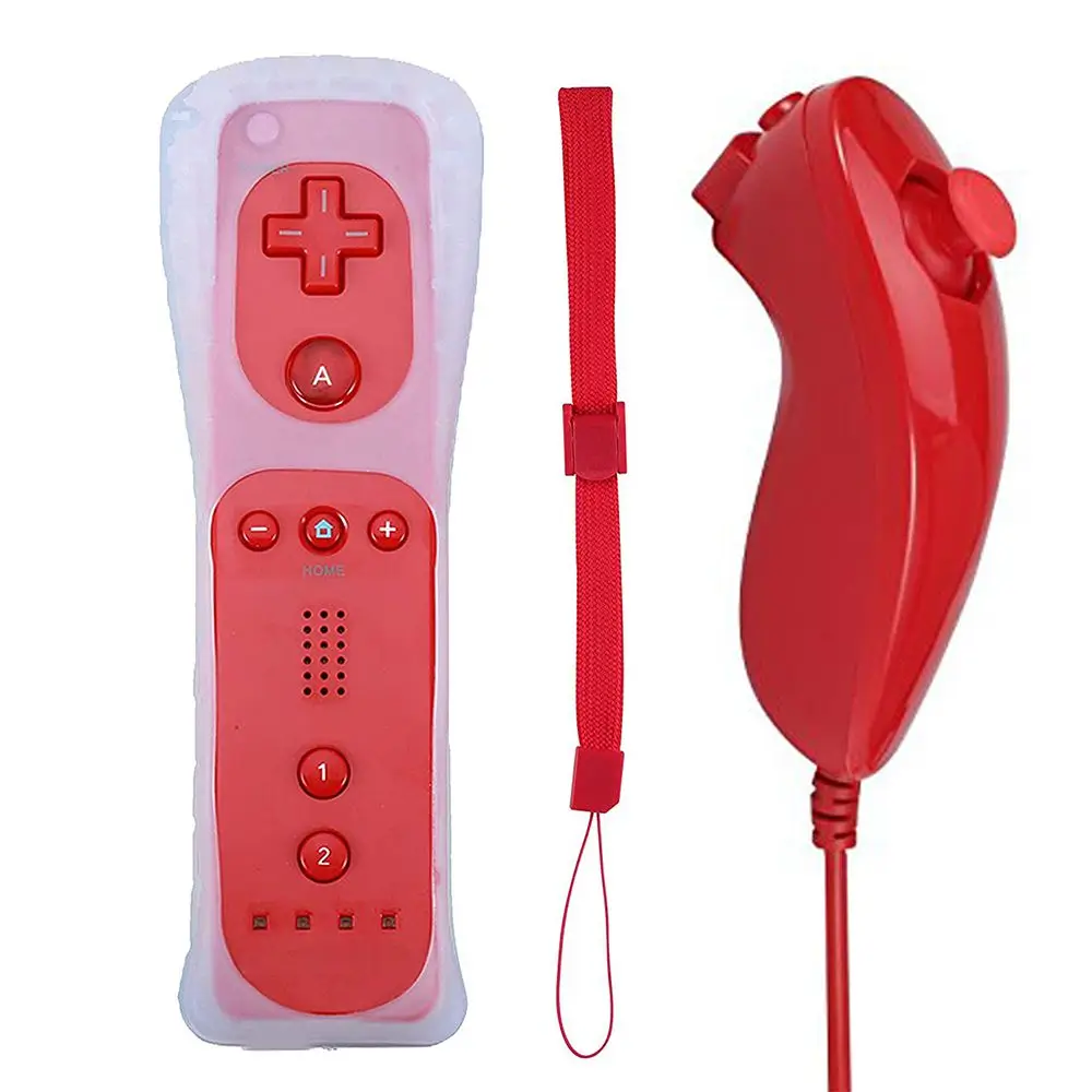 Для wii пульт дистанционного управления Геймпад+ Nunchuck для nintendo wii джойстик беспроводной контроллер Джойстик аксессуары для игр
