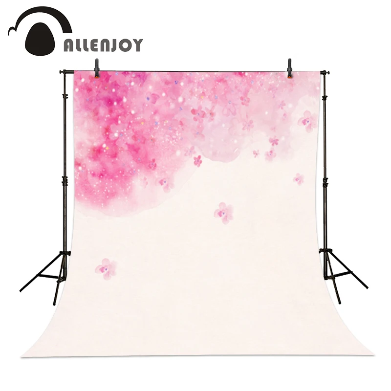 

Allenjoy Christmas photo background Pink flower white lovely baby shower professional backdrop photocall new