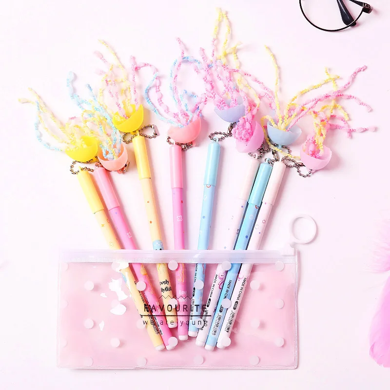 3 шт гелевые ручки с милыми мультяшными кулонами креативные декоративные Медузой