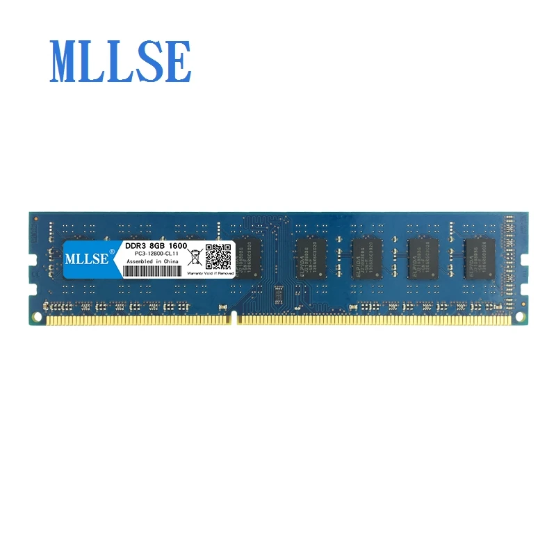Mllse PC DIMM Ram DDR3 8GB 1600mhz 1 5 V память для настольного PC3-12800S 240pin без ECC компьютера RAM memoria |