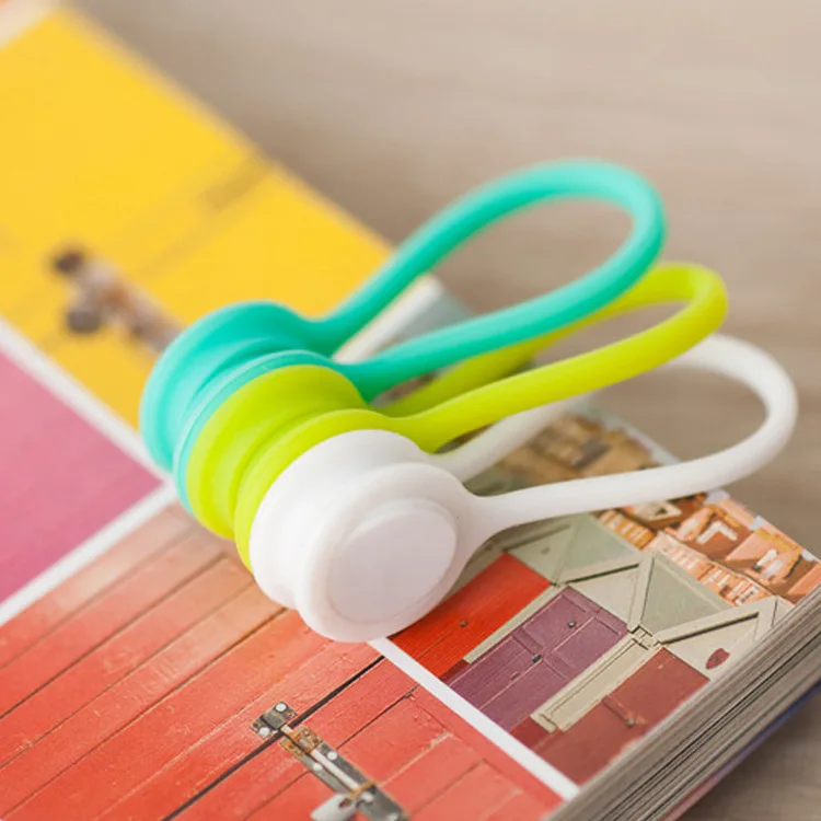 9PCS/lot Headphone earphone Cord Holder Silicone Magnet coil cable winder bobbin hubs cord holder Cable Wire Organizer | Электроника