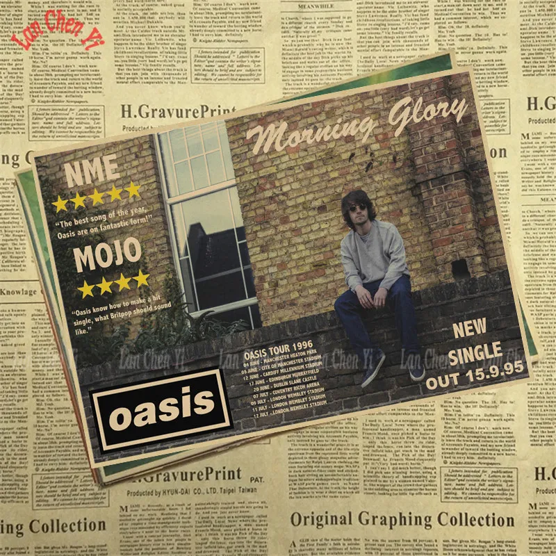 Серия OASIS, 2 ремешка, Классическая ностальгическая матовая крафт-бумага, плакат для кафе, креативная настенная бумага, украшение интерьера