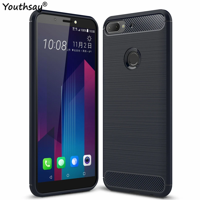 Чехол для HTC Desire 12 Plus Мягкий Роскошный резиновый силиконовый чехол телефона Для