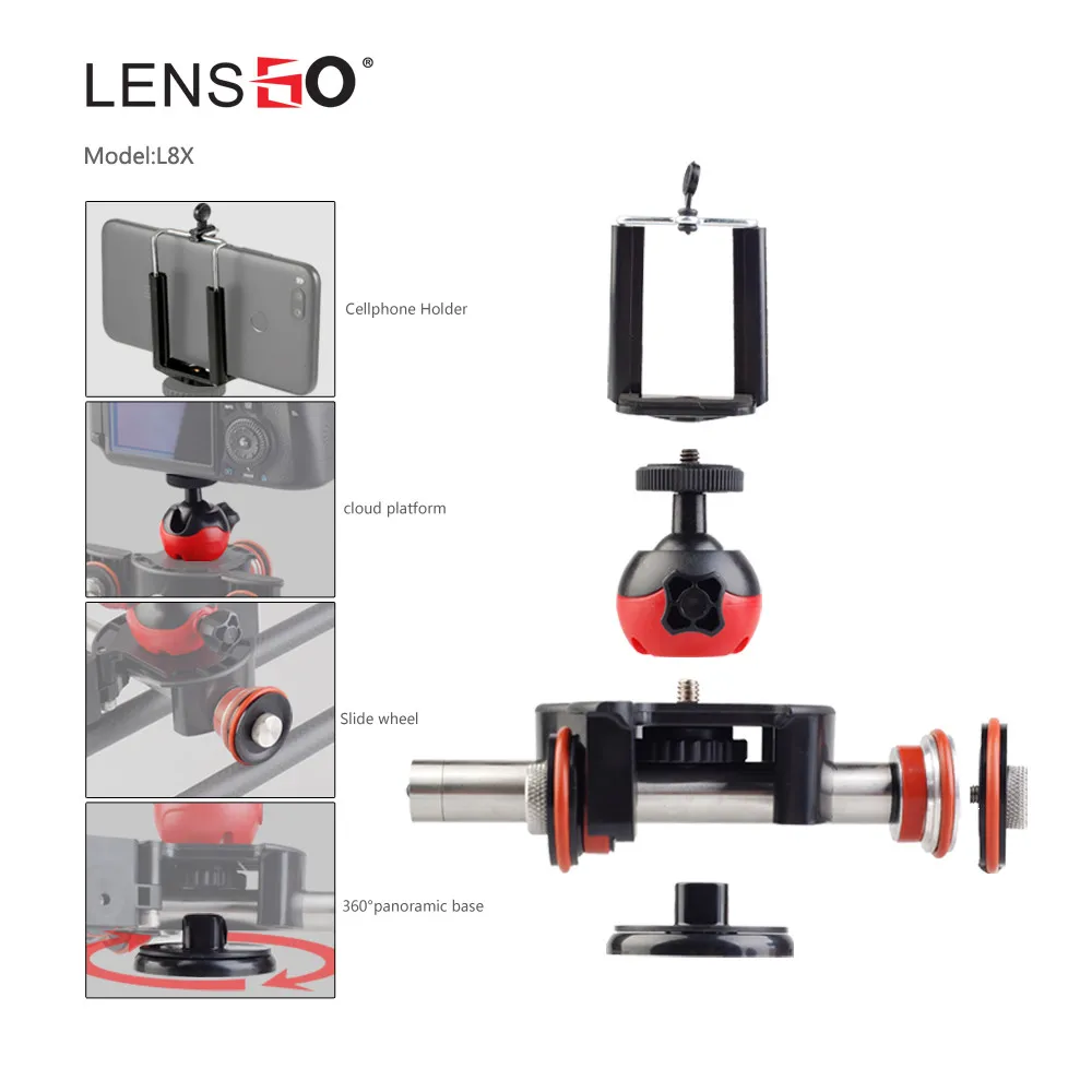 Видеокамера LENSGO L8X с дистанционным управлением моторизованная тележка