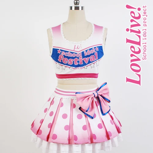 Женский костюм болельщика Yazawa Nico для косплея на Хэллоуин|cosplay sexy costumes|cosplay costume for