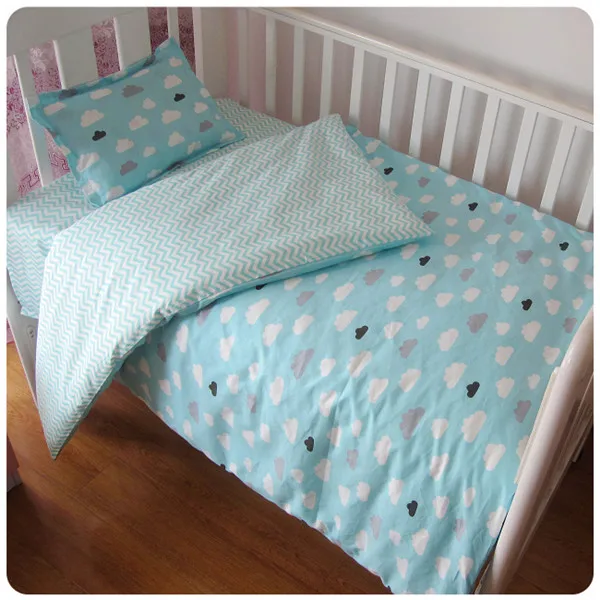 Promotion! 3PCS Beb Crib Set Winter Cotton Bed Bedding include:(duvet cover+sheet+pillowcase) | Мать и ребенок