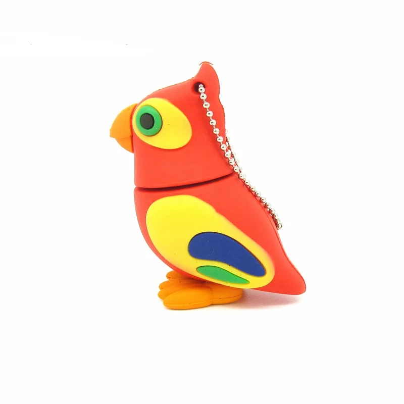 

Cute Cartoon 3D cute bird USB Flash Drive Memory Stick lovely Parrot Pen Drive Flash Card pendrives 32GB 16GB 8GB 4GB 128mb
