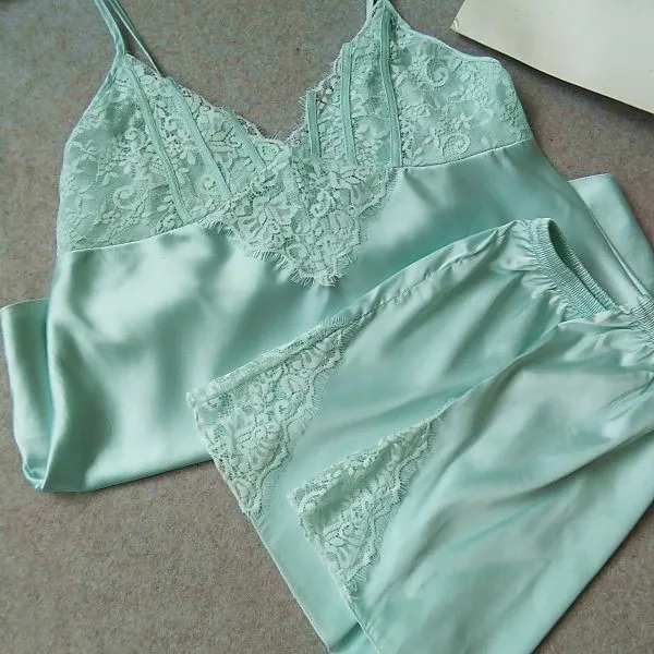 Пижама из натурального шелка брендовая Европейская Новинка Нижнее белье на