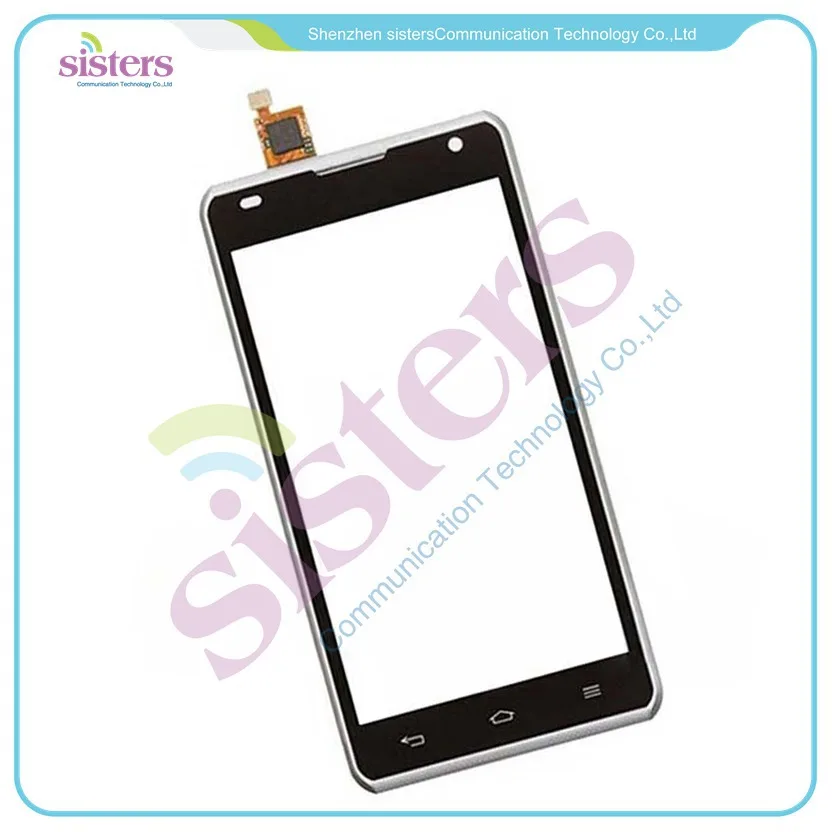 

5pcs/lot Touch screen digitizer Glass with silver Frame Replacement For LG Spirit 4G MS870 Free shipping