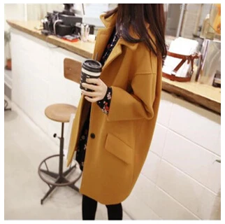 MLXSLKY осенне зимняя модная женская одежда шерстяное пальто Тренч с лацканами Плюс