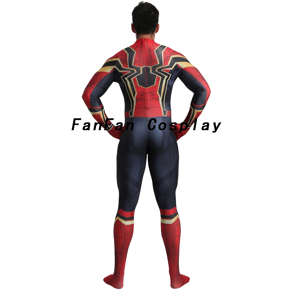 Новейший черный 4 Железный Паук косплей костюм 3D принт спандекс Zentai боди костюм на Хэллоуин для взрослых и детей Лидер продаж