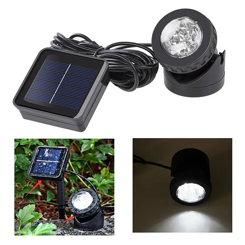 Светодиодный водонепроницаемый подводный свет на солнечных батареях солнечный