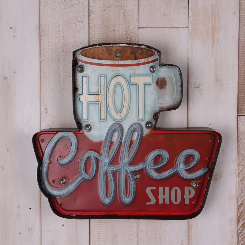 2017 винтажная неоновая вывеска декоративная живопись светодиодные металлические