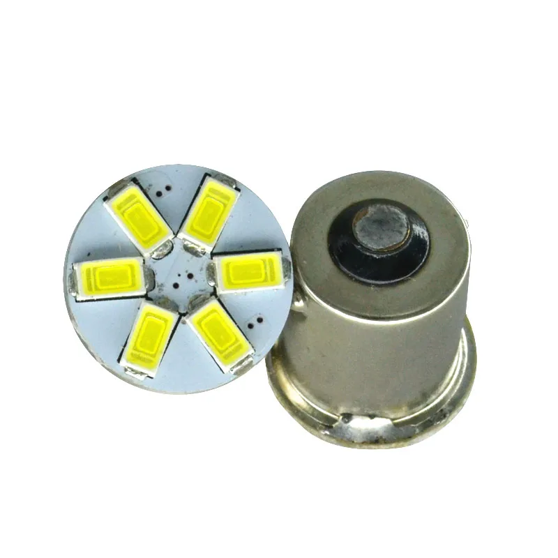 100 шт. S25 1156 BA15S 6 SMD 5630 1157 BAY15D автомобильная лампа поворота Стоп-сигнал задний