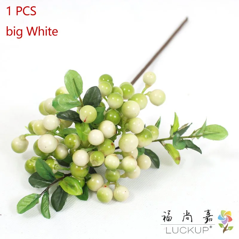 big White 1 шт. красивый Искусственный Буш Берри букет пена цветок украшение дома F176 - Цвет: big White