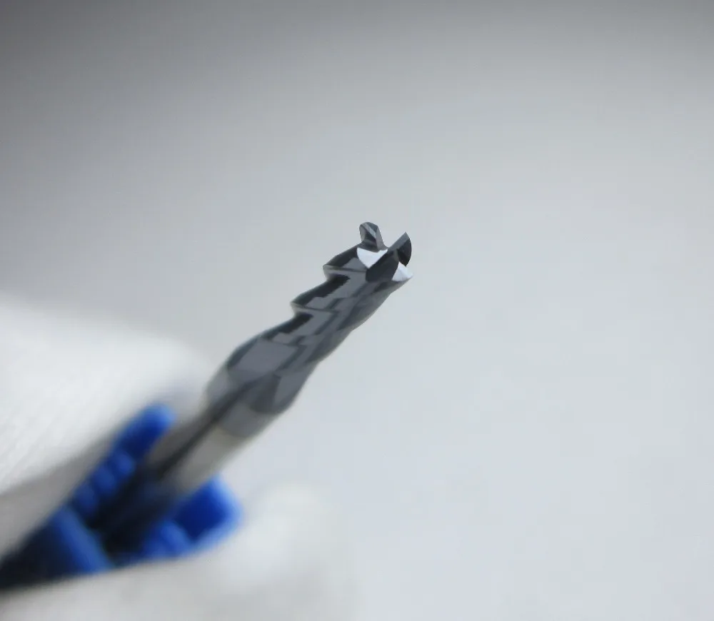 Концевые фрезы из карбида вольфрама с четырьмя канавками 7 шт. HRC45 1 мм 2 3 4 5 6 8