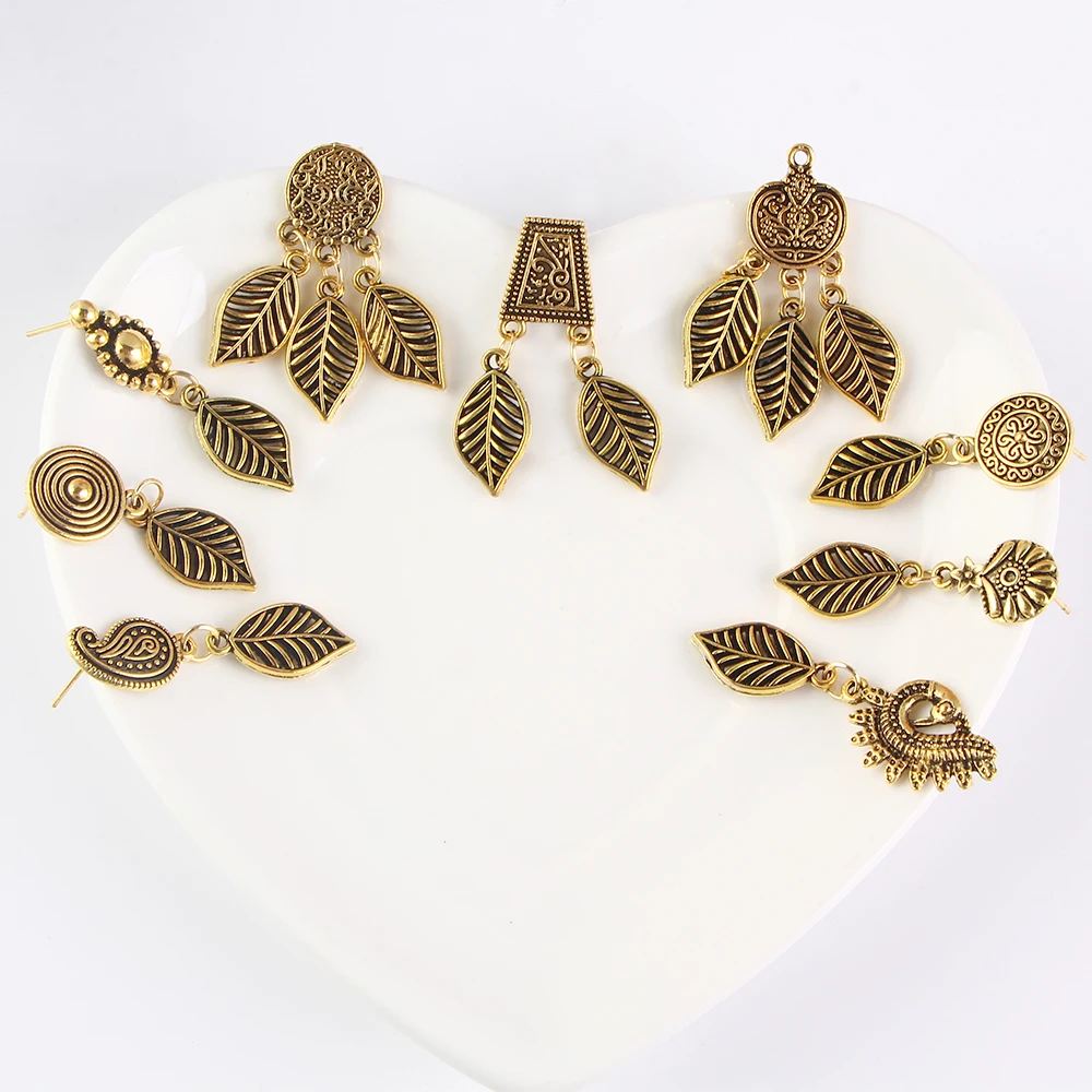 Богемные винтажные этнические Золотые сережки с кисточками 2019 женские модные