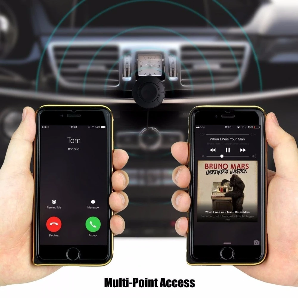 Bluetooth 4 1 Гарнитура Aux 3 5 мм USB автомобильный комплект беспроводной стерео аудио