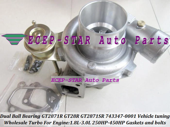 GT2871R GT28R GT2871SR 743347 0001 турбокомпрессор с двумя шарикоподшипниками для тюнинга
