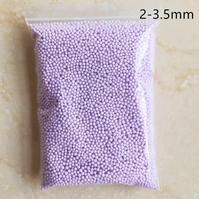 2-3.5mm Purple 250g 250 г 2-3,5 мм без кровоточащих снежных шариков, аксессуары, маленькие пенопластовые шарики, используемые для пенных наполнителей - Цвет: 2-3.5mm Purple 250g