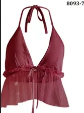 wine red Летние женские прозрачные сетчатые пикантные топы с v-образным вырезом Прозрачные Пляжные Топы Топ вечерние модные однотонные майки - Цвет: wine red
