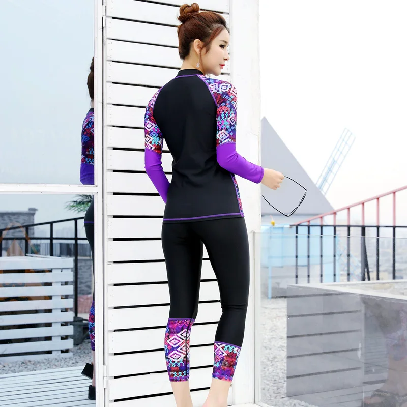 2017 г. женские Одежда заплыва костюм полный Средства ухода за кожей обтянутый