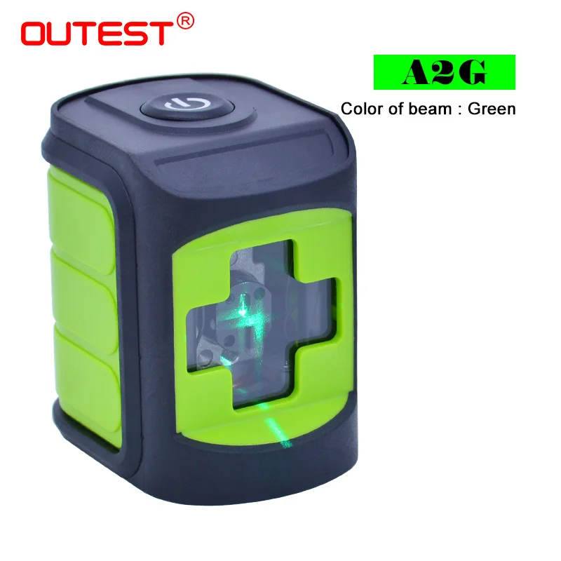 Green beam OUTEST Mini 2 линии лазерный уровень красный луч или зеленый луч две поперечные линии самонивелирующийся уровень - Цвет: Green beam