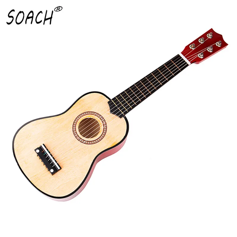 SOACH Высокое качество Акустическая гитара укулеле 21 дюймов деревянная 6 струн