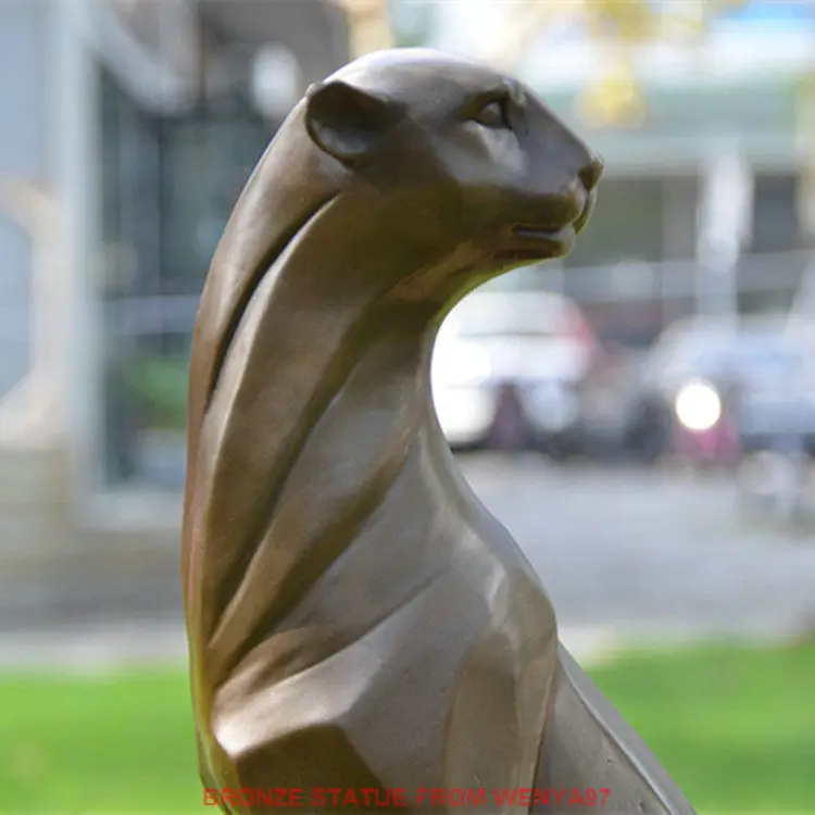 Бронзовая статуя леопарда в стиле арт-деко | Дом и сад