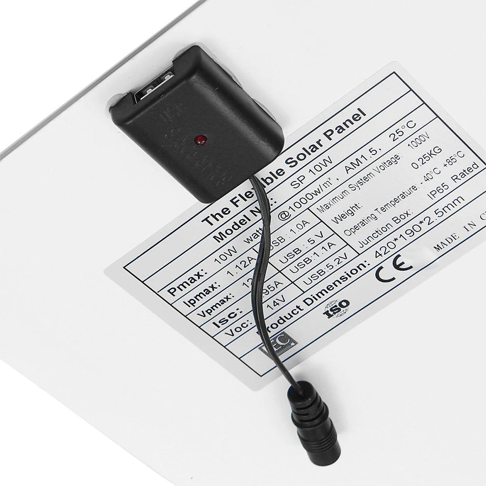 Солнечная панель с USB портом монокристаллическая Кремниевая солнечная батарея