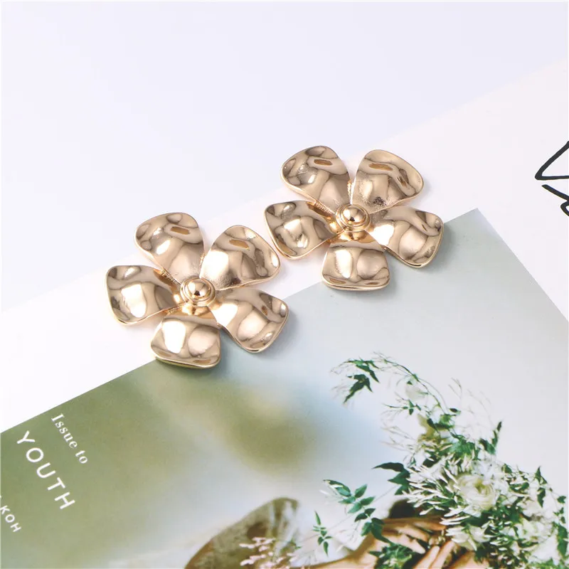 Женские винтажные серьги в стиле панк KOMi серьги-гвоздики золотого цвета форме