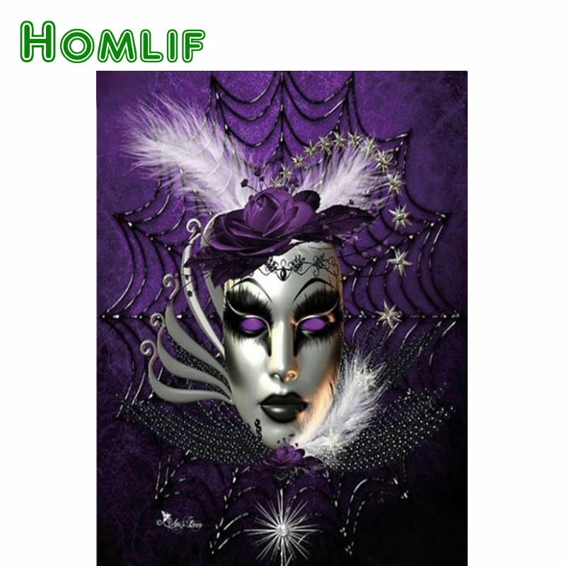 HOMLIF diy алмазная живопись камни в форме ромба Новое поступление Маска красоты 5d