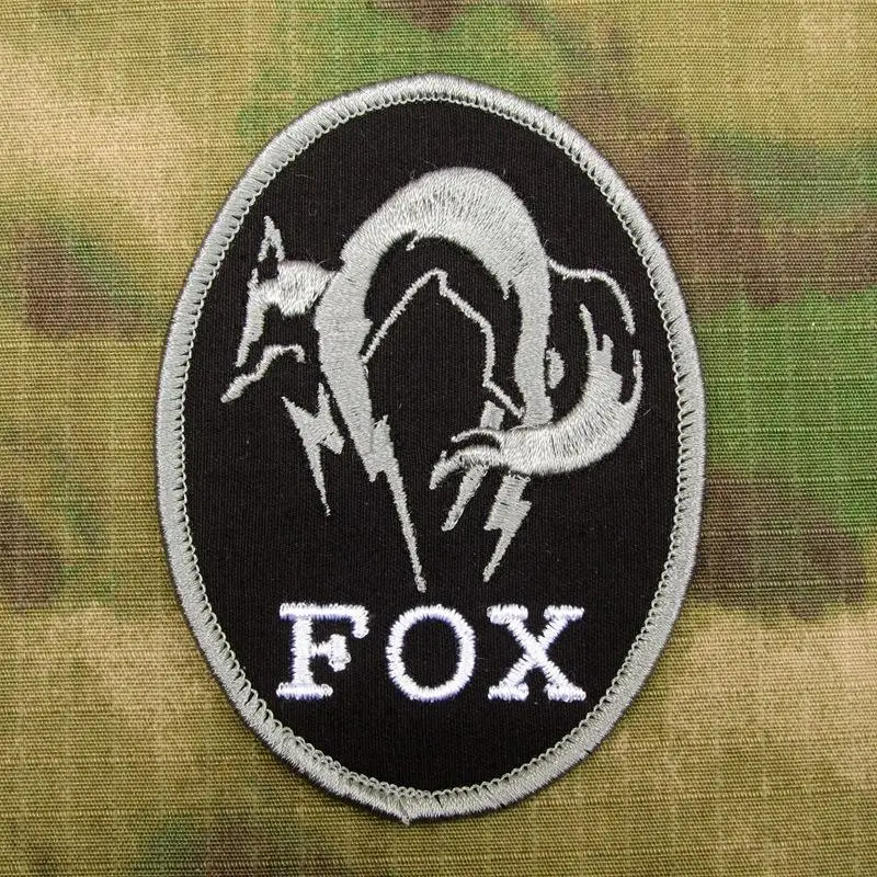 Серый MGS FOX HOUND Special Force Group Ghost вышитый патч B3263 | Дом и сад