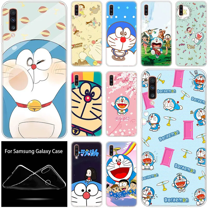 Мягкий силиконовый чехол аниме Doraemon для Samsung Galaxy A90 A80 A70 A60 A50 A40 A30 A10 A20E A2CORE A9 A7 A8 A6 Plus