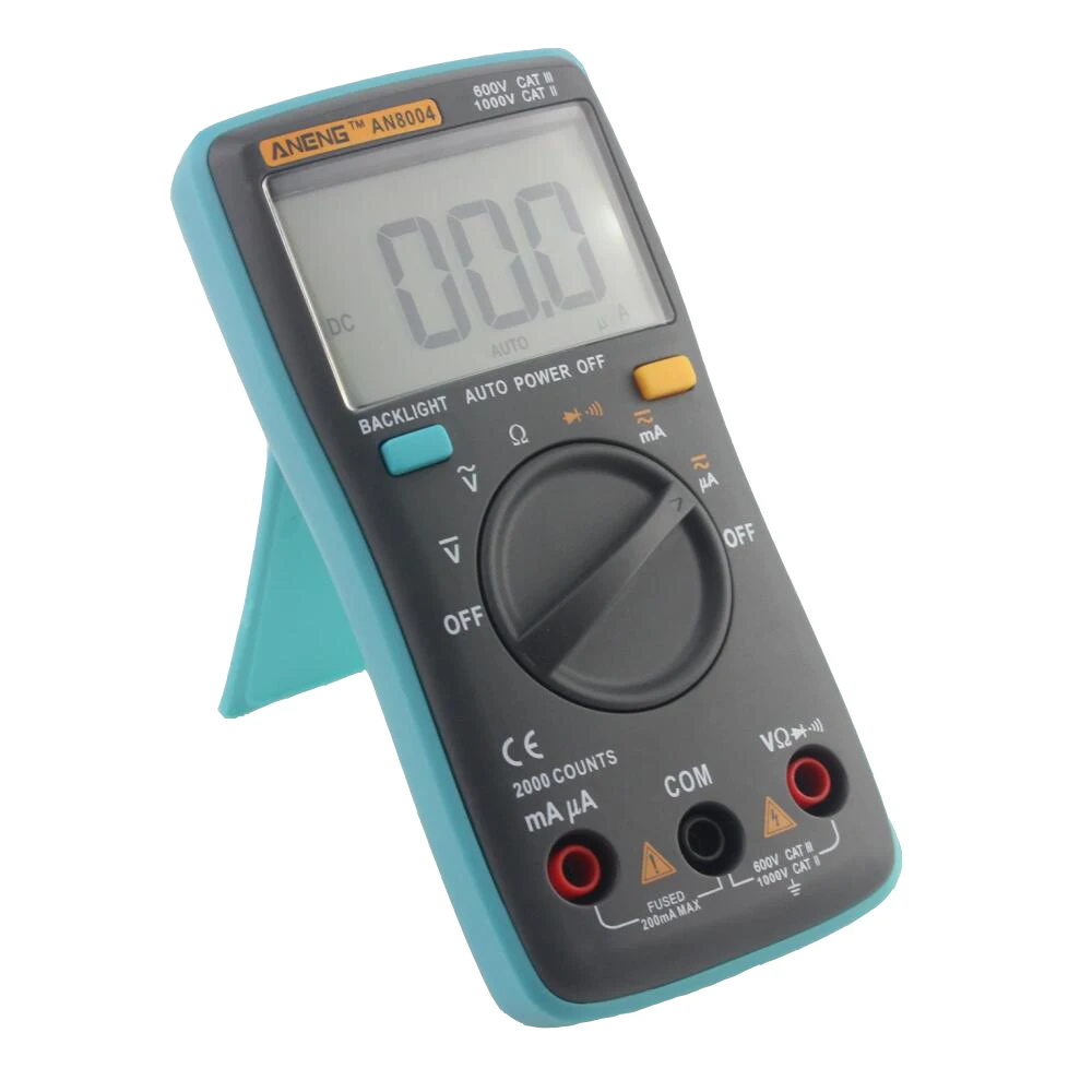 Цифровой мультиметр с ЖК-дисплеем 1999 отсчетов вольтметр амперметр тестер