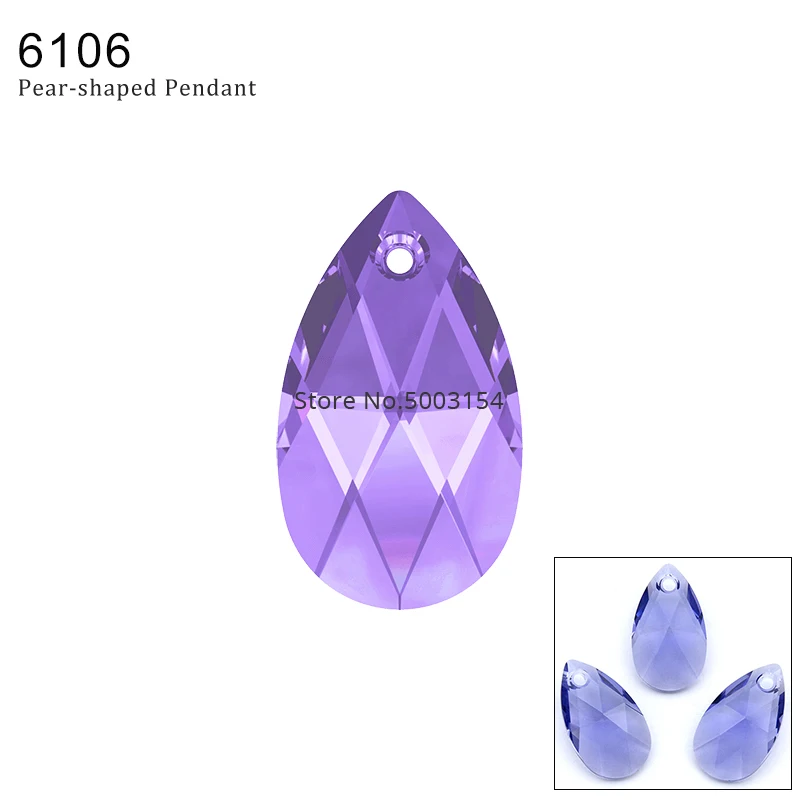 Tanzanite 1 шт.) кристалл Swarovski 6106 грушевидный кулон из Австрия свободные бусины Стразы DIY Изготовление ювелирных изделий - Цвет: Tanzanite