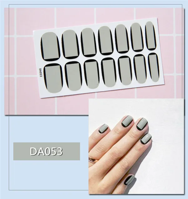53 14 шт./компл. 31 Цвета ногтей Стикеры s DIY Nail Art Наклейки плотная Стикеры s самостоятельно аппарат для крепления на гвоздях и Стикеры Обертывания украшения для Красота - Цвет: 53