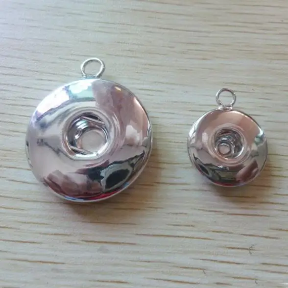 (Min order $15) 10pcs/lot new 30mm big size New silver Big snap button charm pendant for necklace fit diy jewelry | Украшения и
