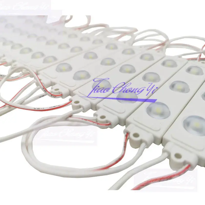 20 шт AC 220V 2W 2835 SMD Холодный Белый 12000K 3LED Светодиодный модуль с линзами | Лампы и