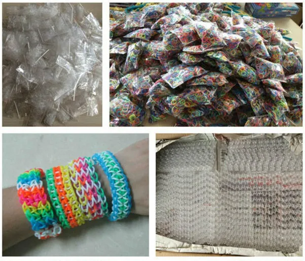 Tassina 1000 шт 10 упаковок/лот семейный оплетенный Браслет резинки DIY силиконовые ткацкие рефилы белые бусины-кубики с буквами аксессуары