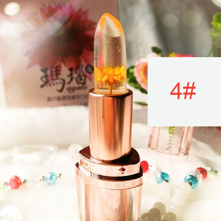 04 yellow flower Jiaochan брендовая питательная помада Цветовая Температура Изменение цвета водонепроницаемый блеск для губ высокое качество увлажняющий бальзам для губ помада - Цвет: 04 yellow flower