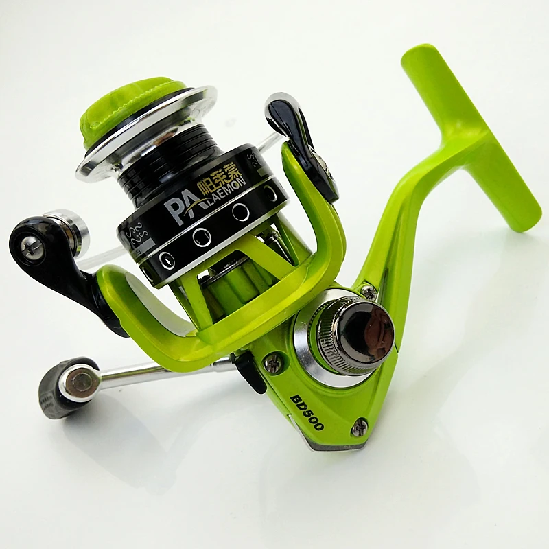 Paleamon BD500/650 high quality mini spinning fishing reel palm size colorful metal spool fish wheel BB5+1 green white reell