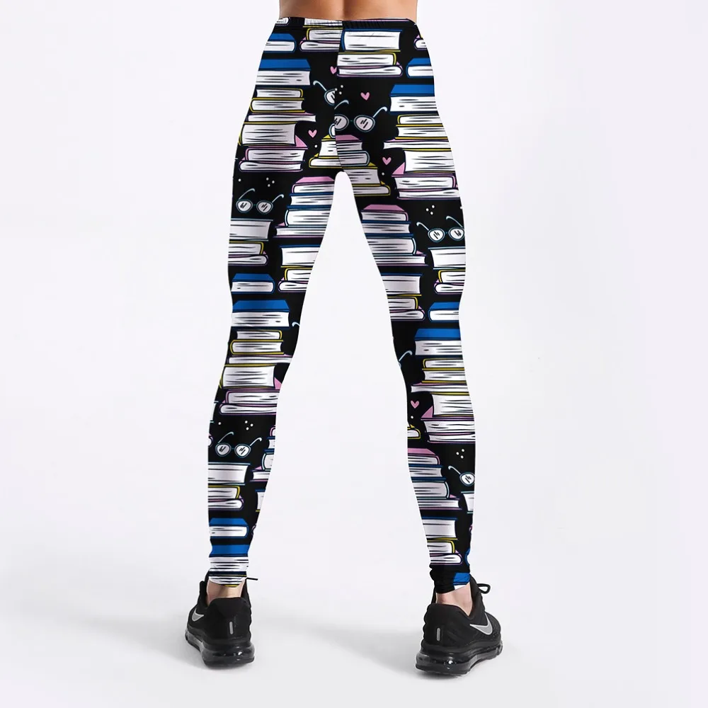 Женские модные леггинсы для тренировок фитнеса повседневные брюки с принтом