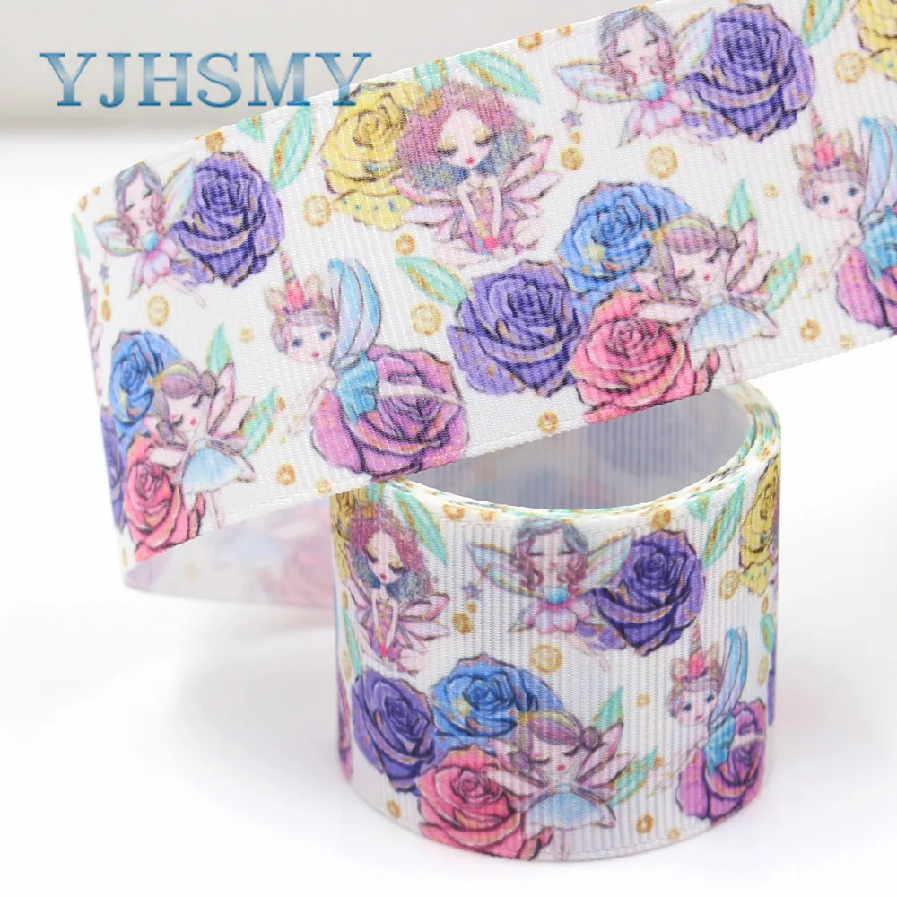 YJHSMY I-181117-249 10 ярдов 38 мм мультфильм ленты термопечать grosgrain украшение праздника