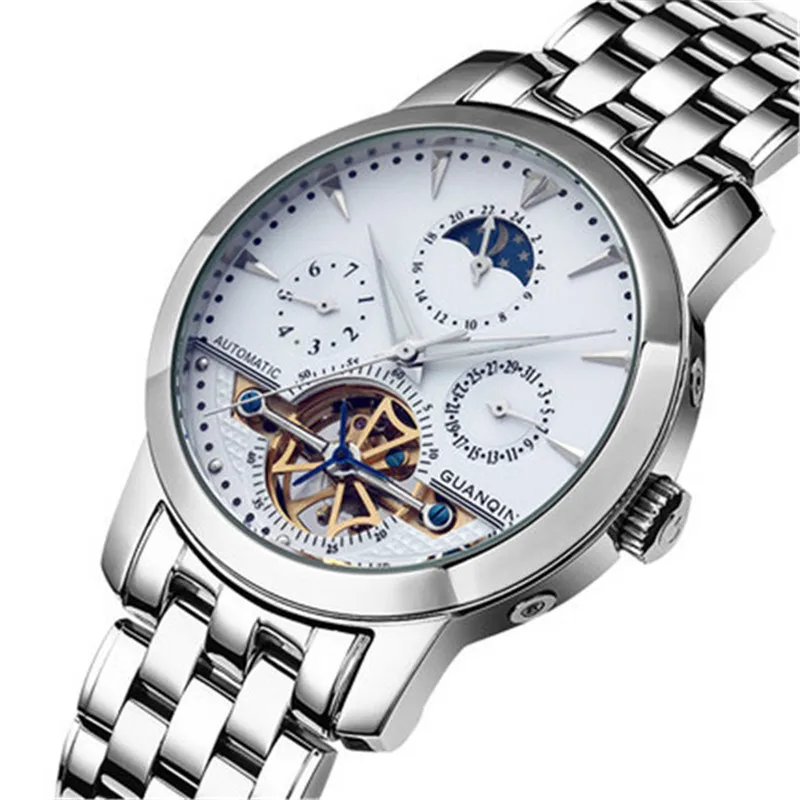 Relogio masculino Для мужчин S Часы Топ бренд класса люкс GUANQIN Военное Дело Tourbillon