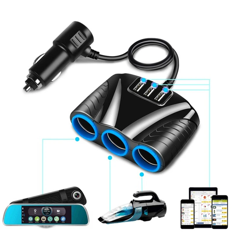 12V 24V розетка для автомобильного прикуривателя Разветвитель зарядное USB